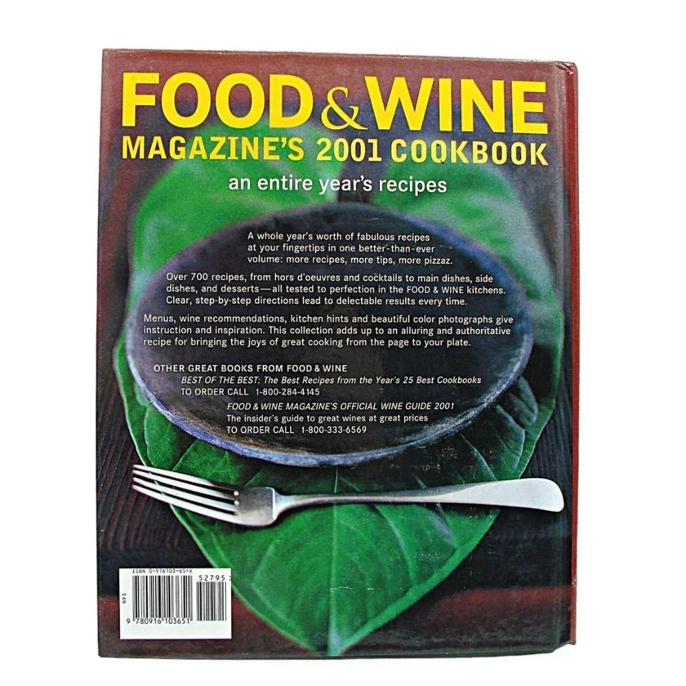 Vintage Food & Wine Magazine's Cookbook An Entire Year's Recipes Hardcover 2001